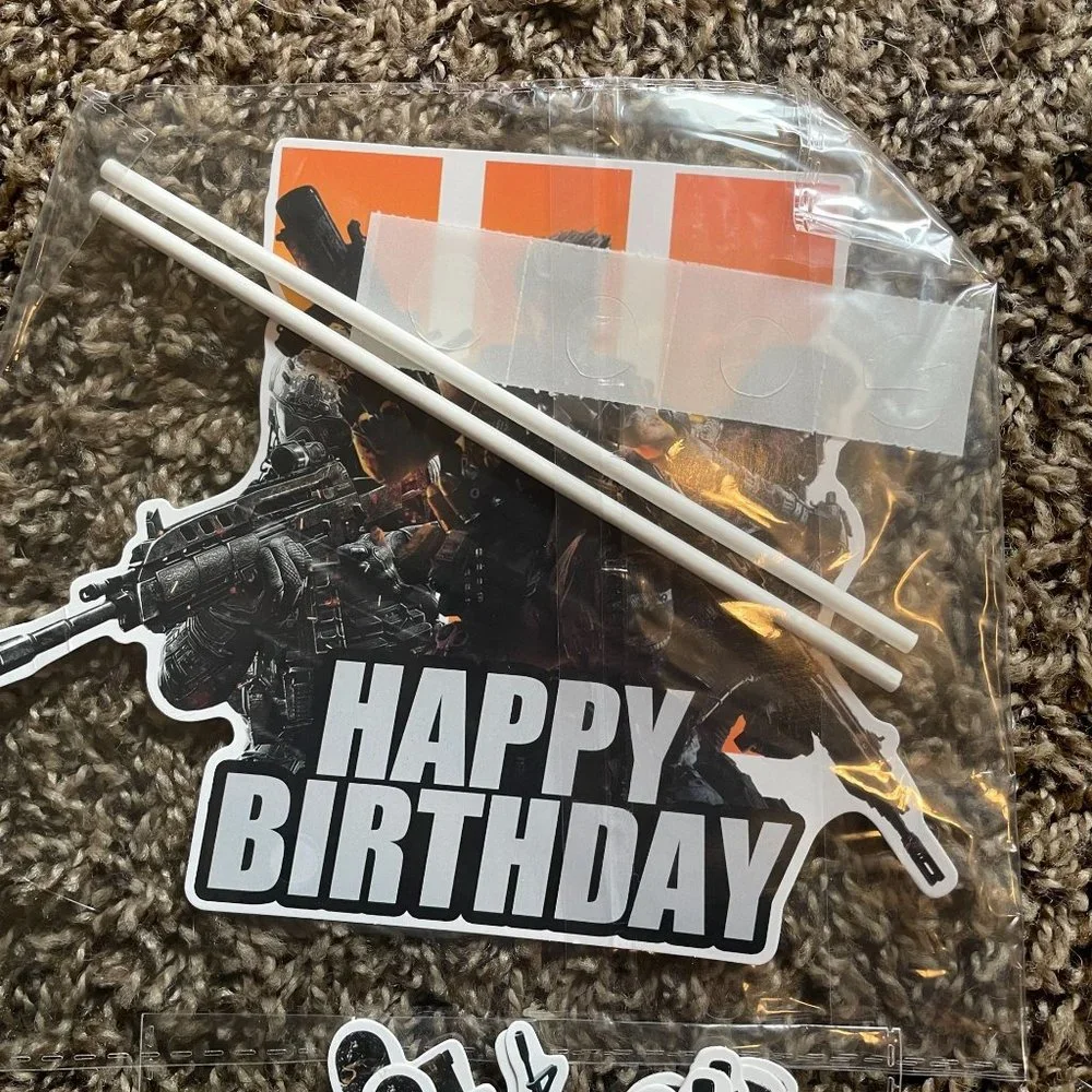 Gaming Gamer Birthday Party Cake Topper & Cupcake Topper